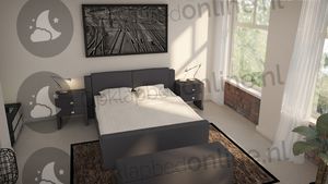 Opberg boxspring 160 x 220 cm- stofkleur 1732