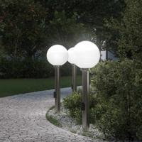 VidaXL Bolderverlichting met stopcontact 3 stuks 80 cm rvs ip44