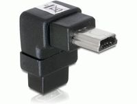 Delock 65097 Adapter USB-B mini 5-pins male naar female 90° schuin - thumbnail