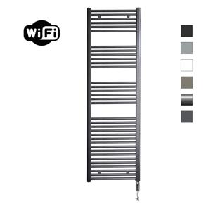 Elektrische Radiator Sanicare HWV Met Wifi 172x60 cm Gunmetal 1127W Met Thermostaat Chroom Rechtsonder Sanicare