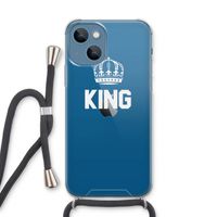 King zwart: iPhone 13 Transparant Hoesje met koord
