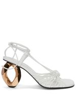 JW Anderson sandales en cuir à talon chaîne - Blanc