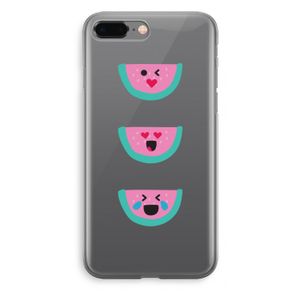 Smiley watermeloen: iPhone 8 Plus Transparant Hoesje