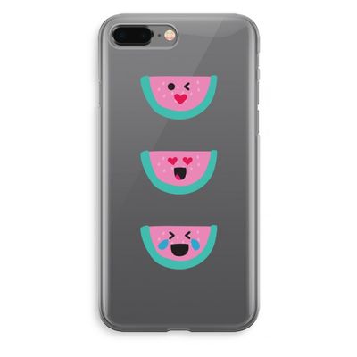Smiley watermeloen: iPhone 8 Plus Transparant Hoesje