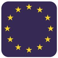 Bierviltjes Europa - 45x stuks - vierkant - landenthema - 9 x 9 cm - onderzetter