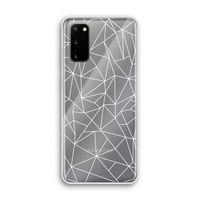 Geometrische lijnen wit: Samsung Galaxy S20 Transparant Hoesje