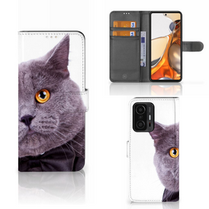 Xiaomi 11T | 11T Pro Telefoonhoesje met Pasjes Kat