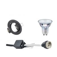 Philips LED Inbouwspot Set - GU10 Fitting - Mat Zwart - DimTone 2200K-2700K