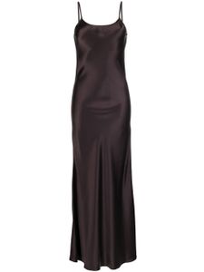 VOZ robe-nuisette Liquid Slip en soie - Marron