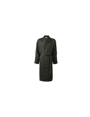 Zijden Kamerjas Majestic Sterling Polkadot, Kleur Zwart, Maat small / medium