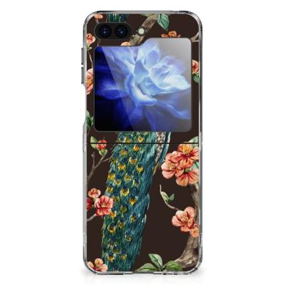 Samsung Galaxy Z Flip 6 | TPU Hoesje | Pauw met Bloemen