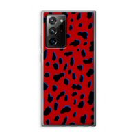 Red Leopard: Samsung Galaxy Note 20 Ultra / Note 20 Ultra 5G Transparant Hoesje