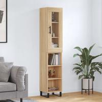 Hoge kast 34,5x34x180 cm bewerkt hout sonoma eikenkleurig