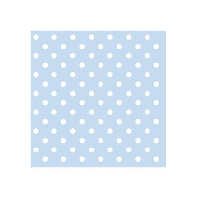 Ambiente Servetten - 40x stuks - met stippen - lichtblauw - 33 x 33 cm - papier