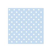 Ambiente Servetten - 40x stuks - met stippen - lichtblauw - 33 x 33 cm - papier