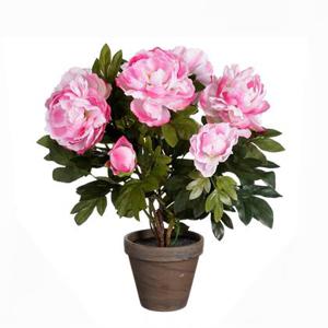 Mica Decorations Peony Kunstbloem - 38x38x50 cm - Polyester - Roze