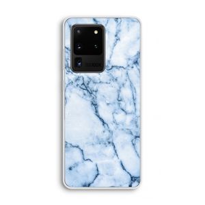 Blauw marmer: Samsung Galaxy S20 Ultra Transparant Hoesje