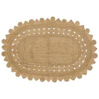 Tapijt Beige 152 x 245 cm Jute