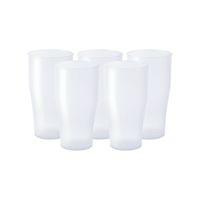 Juypal longdrink glas - 8x - wit - kunststof - 450 ml - herbruikbaar - Drinkglazen - thumbnail