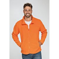 Oranje fleece vest met rits voor volwassenen 2XL (44/56)  - - thumbnail