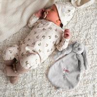 Happy Horse Konijn knuffeldoekje met naam - grijs