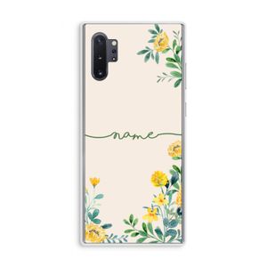Gele bloemen: Samsung Galaxy Note 10 Plus Transparant Hoesje