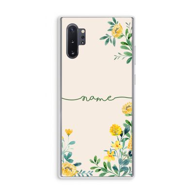 Gele bloemen: Samsung Galaxy Note 10 Plus Transparant Hoesje
