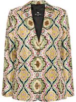 ETRO blazer en soie à fleurs - Vert - thumbnail