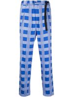 4SDESIGNS pantalon à carreaux - Bleu