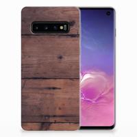 Samsung Galaxy S10 | Bumper Hoesje | Old Wood