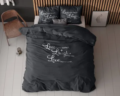 Sleeptime Live, laugh and love Antraciet