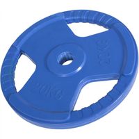 Gorilla Sports Halterschijf - 20 kg - Gripper Gietijzer rubber coating - 50 mm - thumbnail