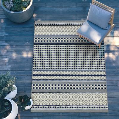 Easy Living - Vloerkleed Antibes AN06 Blue/White Geometric -