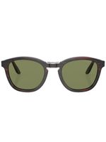 Giorgio Armani lunettes de soleil rondes à logo imprimé - Vert - thumbnail