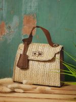 Urban Casual Straw Woven Messenger Bag Women's Handbag Vacation Daily