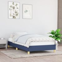 Bedframe stof blauw 100x200 cm - thumbnail