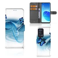 OPPO Reno 6 Pro Plus 5G | Telefoonhoesje | Met pasjeshouder | Vlinders