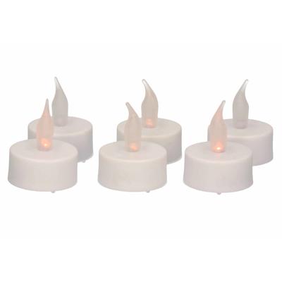 Anna's Collection LED theelichtjes/waxinelichtjes - 6x stuks - wit - met timer functie