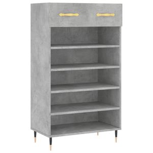 The Living Store Schoenenkast - betongrijs - 60 x 35 x 105 cm - Duurzaam materiaal