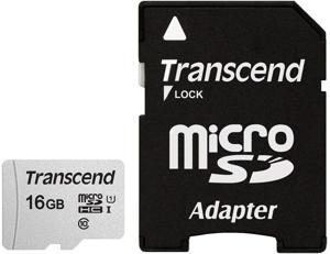 Transcend microSDHC 300S 16GB flashgeheugen NAND Klasse 10
