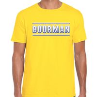 Buurman verkleed t-shirt geel voor heren