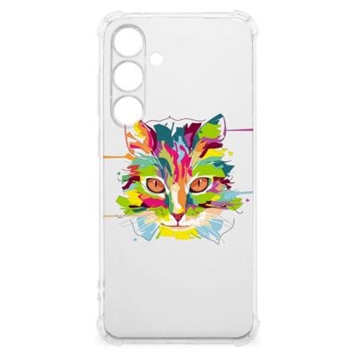Samsung Galaxy S24 FE Stevig | Bumper Hoesje | Cat Color Samsung Galaxy S24 FE Stevig | Bumper Hoesje | Cat Color