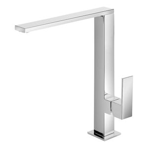 Keukenkraan Tres Cuadro | Opbouw | 360° Draaibaar | Mengkraan | 1-hendel | Vierkant | Chroom
