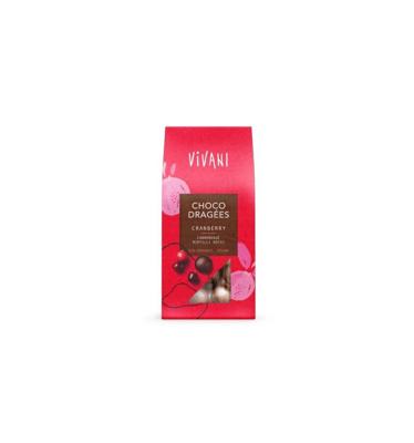 Choco dragees cranberry bio