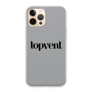 Topvent Grijs Zwart: iPhone 13 Pro Max Transparant Hoesje