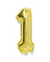 HEMA Folieballon cijfer 1 30cm goud (goud)