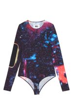 MM6 Maison Margiela body à imprimé graphique - Noir