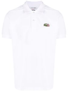 Lacoste polo en coton à patch logo - Blanc