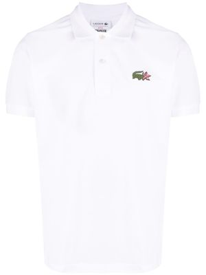 Lacoste polo en coton à patch logo - Blanc