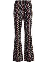 Missoni pantalon évasé à motif zig-zag - Noir